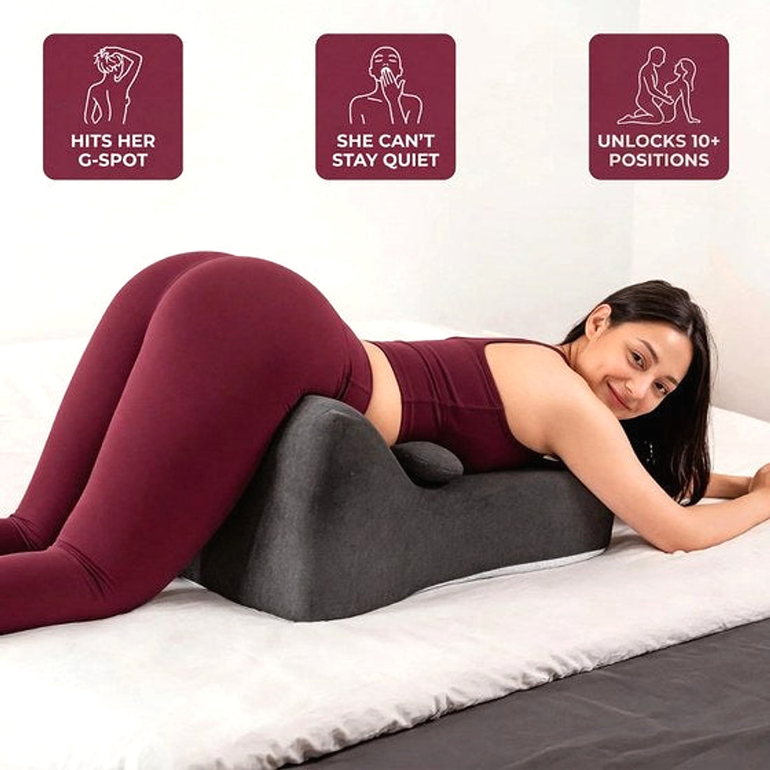 Coussin Frinta — soutien 27° pour une intimité sans douleur