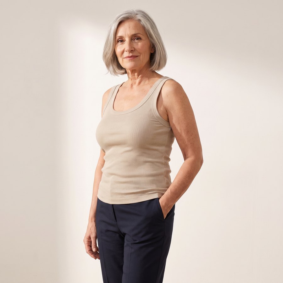 Débardeur côtelé en coton Frinta à soutien-gorge intégré